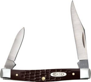 CASE KNIVES JIGGED BROWN - SYNTHETIC SMALL PEN