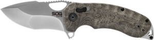 SOG KNIFE KIKU XR SATIN - 3" PLAIN EDGE SATIN/GRAY