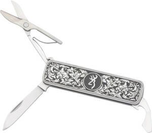 BROWNING KNIFE MORGAN FOLDER - MULTI FUNCTION SCROLL ENGRAVED