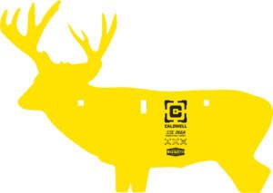 CALDWELL AR500 DEER TARGET - 3/8"  AR500 STEEL YELLOW