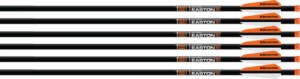 EASTON XBOW BOLT 9MM CARBON - 20" W/3" VANES HALF MOON 6-PK
