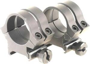 WEAVER RINGS DETACHABLE QUAD- - LOCK 1" HIGH SILVER .332"