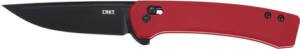 CRKT Q COMPACT 3.05" PLAIN - EDGE RED CROSSBAR LOCK