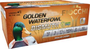 FIOCCHI GOLDEN BISMUTH 12GA 3" - 1-3/8OZ #2 1450FPS 10RD 10BX/C