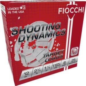 FIOCCHI 12GA 2.75" 1-1/8OZ #8 - 1165FPS 250RD CASE LOT