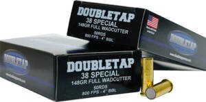 DOUBLETAP 38 SPL 148GR FULL - WADCUTTER 50RD 20BX/CS