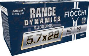FIOCCHI 5.7X28 62GR SUBSONIC - FMJ 50RD 10BX/CS