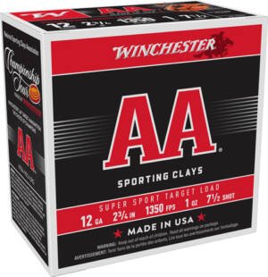 WINCHESTER AA 12GA 2.75 1OZ - #7.5 1350FPS 250RD CASE