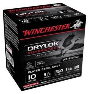 WINCHESTER DRYLOK 10GA 3.5" - 1-5/8OZ BB 1350FPS 25RD 10BX/C