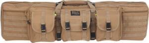 BULLDOG 37" 2 GUN TACTICAL CSE - 3 LARGE ACCESSORY POCKETS TAN
