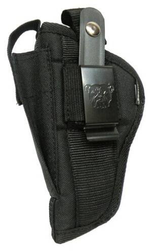 BULLDOG EXTREME SIDE HOLSTER - BLK COMP AUTO 2.5-3.75 W/LASER