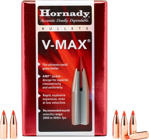 HORNADY BULLETS 22 CAL .224 - 60GR V-MAX 100CT 40BX/CS