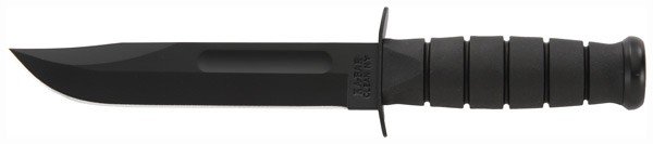 KA-BAR FIGHTING/UTILITY KNIFE - 7" W/PLASTIC SHEATH BLACK