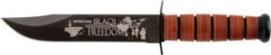 KA-BAR USMC OPERATION IRAQI - FREEDOM 7" W/LEATHER SHTH USMC