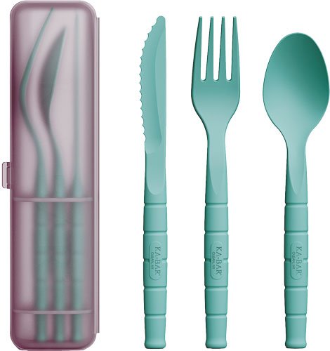 KA-BAR LUNCH PAL W/SPOON/FORK/ - KNIFE WITH LIGHTWEIGHT CASE - Image 3