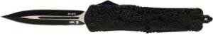 TEMPLAR KNIFE LARGE OTF MAIDEN - BLACK GLOSS 3.5" BLK DAGGER