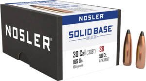 NOSLER BULLETS 30 CAL .284 - 165GR SOLID BASE SP 50CT