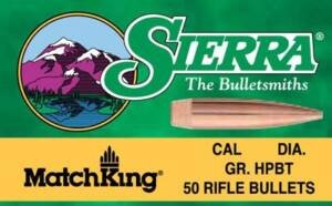 SIERRA BULLETS .30 CAL .308 - 220GR HP-BT MATCH 100CT
