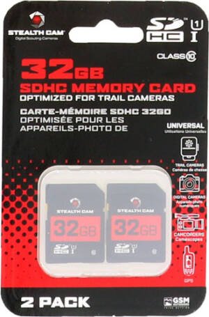 STEALTH CAM SDHC MEMORY CARD - 32GB 2PK SUPER SPEED CLASS 10