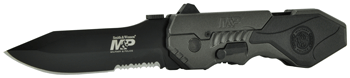 S&W KNIFE M&P 2ND GEN SPRING - ASSIST 3.6" DROP PNT SERRATED