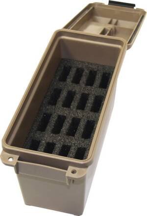 MTM TACTICAL MAGAZINE CAN - DARK EARTH HOLDS 16 1911 MAGS