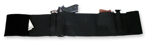 BULLDOG BELLY WRAP HOLSTER BLK - LARGE HOLDS 2 GUNS & 2 MAGS